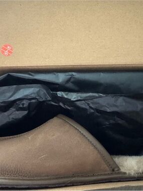 UGG Men's Chestnut Suede Shearling-Lined Slip-On Boots